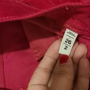 Loft magenta velvet pants